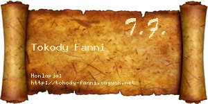 Tokody Fanni névjegykártya
